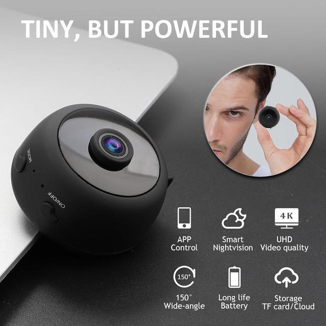 Alt view image 4 of 7 - Mini Spy Camera WiFi Hidden Camera 2024 Upgraded 4K Smallest Home Security Wireless Nanny Cam Tiny Long Standby Motion Detection Alerts Night Vision Real Time Record Surveillance Camera for Indoor