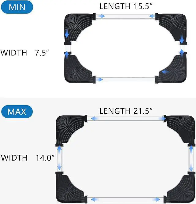 Alt view image 4 of 7 - Computer Tower Stand - Adjustable PC Stand for Most Desktop Towers - Elevate and Organize Your Computer Tower with Desktop Stand - Mobile CPU Stand PC Holder PC Cart PC Riser