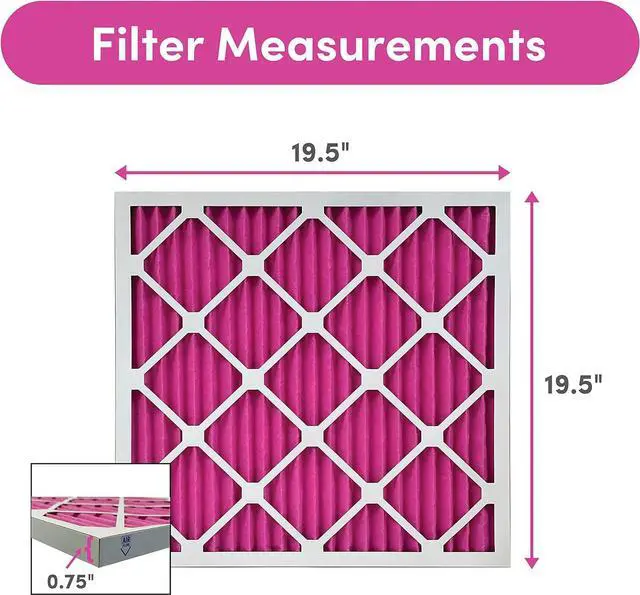 Alt view image 5 of 6 - 20x20x1 Air Filter by Colorfil | Color Changing Filters Designed for Cat and Dog Odor MERV 8 FIlter Conditioner HVAC Pet Hair 20x20 2 pack