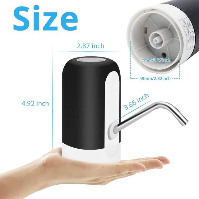 Alt view image 6 of 7 - MJIYA 5 Gallon Water Dispenser, Universal Water Bottle Pump, Automatic Water Jug Dispenser with Switch and USB, for Camping, Kitchen, Workshop, Garage (Black)
