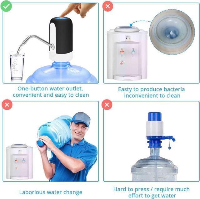 Alt view image 5 of 7 - MJIYA 5 Gallon Water Dispenser, Universal Water Bottle Pump, Automatic Water Jug Dispenser with Switch and USB, for Camping, Kitchen, Workshop, Garage (Black)