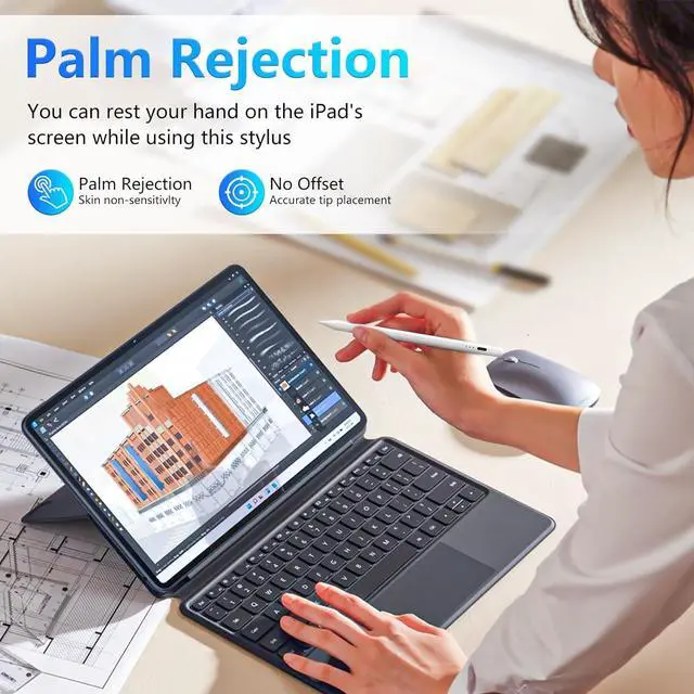 Alt view image 5 of 7 - Stylus Pen for iPad 9th&10th Generation - iPad Pencil 2nd Generation, Fast Charge Active Pencil Compatible with 2018-2024 Apple iPad Pro11&12.9 inch, iPad Air 3/4/5,iPad 6-10,iPad Mini 5/6 Gen-White