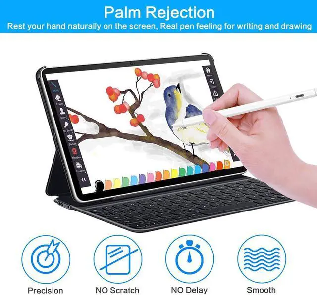 Alt view image 2 of 6 - Stylus Pen for Apple iPad Pencil - Pen for iPad 10th 9th 8th 7th 6th Gen Palm Rejection for Apple Pencil 2nd Generation Compatible 2018-2022 iPad Mini 6th 5th Air 5th 4th 3rd iPad Pro 11-12.9 Inch