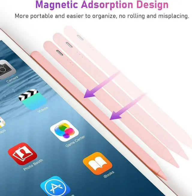 Alt view image 3 of 7 - iPad Pencil Apple Pen for Apple with 10X Fast Charge & Palm Rejection, Active Pencil Compatible with iPad Pro 11/12.9, iPad 10/9/8/7/6, iPad Mini 5/6, iPad Air 3/4/5 (Includes USB Type-C to Pencil)