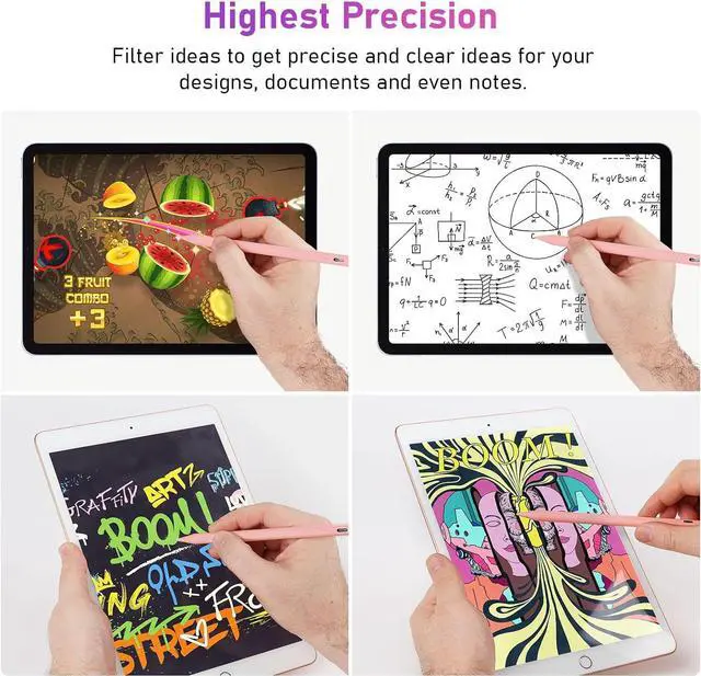 Alt view image 7 of 7 - iPad Pencil Apple Pen for Apple with 10X Fast Charge & Palm Rejection, Active Pencil Compatible with iPad Pro 11/12.9, iPad 10/9/8/7/6, iPad Mini 5/6, iPad Air 3/4/5 (Includes USB Type-C to Pencil)