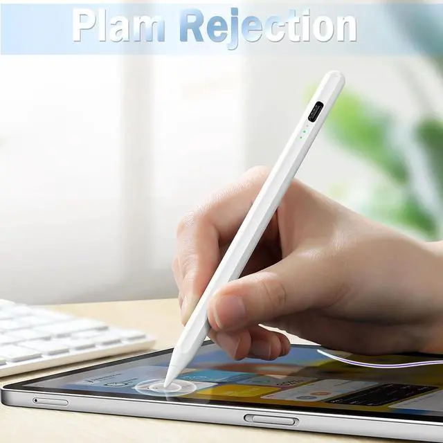 Alt view image 7 of 7 - Stylus Pen for iPad, 15 mins Fast Charging Apple iPad Pencil with Palm Rejection, Tilt Sensitivity, Work for 2018-24 iPad Air 3/4/5, iPad Mini 5/6, iPad 6/7/8/9/10, iPad Pro 11" and 12.9" (Black