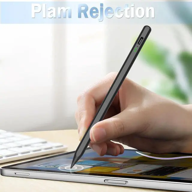 Alt view image 2 of 7 - Stylus Pen for iPad, 15 mins Fast Charging Apple iPad Pencil with Palm Rejection, Tilt Sensitivity, Work for 2018-24 iPad Air 3/4/5, iPad Mini 5/6, iPad 6/7/8/9/10, iPad Pro 11" and 12.9" (Black