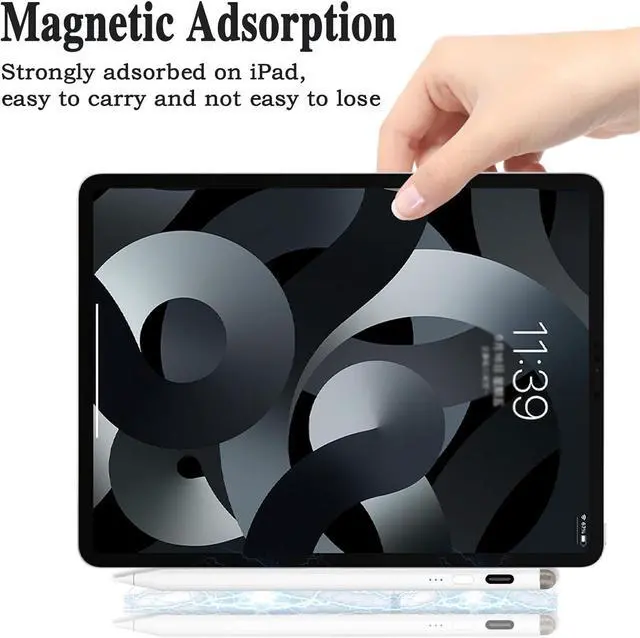 Alt view image 6 of 7 - Stylus Pen for iPad with Palm Rejection and Tilt Sensitivity,Fast Charging Magnetic Dual-Tip iPad Stylus Pencil Compatible with iPad Pro 11/12.9 inch,iPad 6/7/8/9/10,iPad Air 3/4/5,iPad Mini 5/6