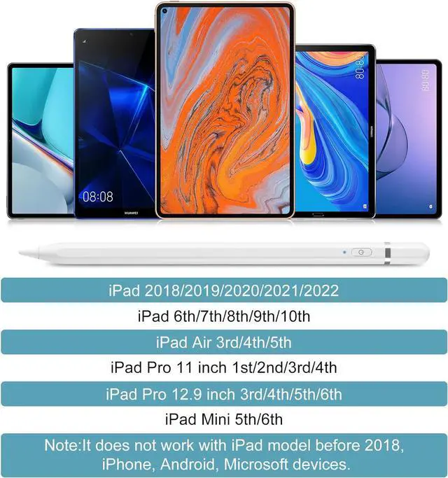Alt view image 5 of 7 - Stylus Pen for iPad with Quick Charge&Palm Rejection Active Pencil Compatible with iPad 2018-2024 Apple iPad Pro 11/12.9 Inch,iPad Air 3/4,iPad6/7/8/9, iPad Mini 5/6