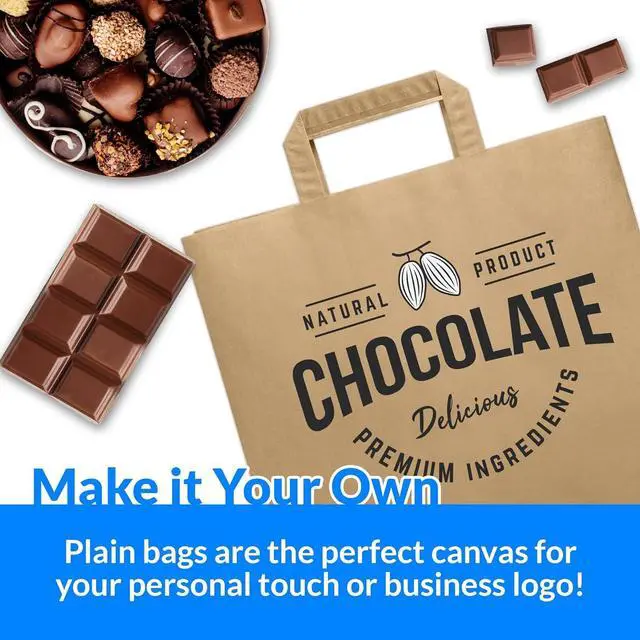 Alt view image 2 of 6 - Reli. Paper Grocery Bags with Handles | 55 Pcs Bulk | 13"x7"x17" | Brown Paper Bags/Large Paper Grocery Bags | Kraft Take-Out Bags/Restaurant, Retail, Grocery, Shopping Bags