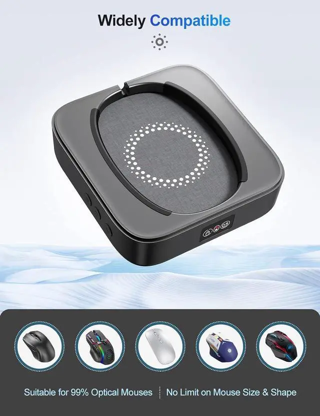 Alt view image 3 of 7 - Mechanical Mouse Jiggler,Undetectable Mouse Mover Jiggler Device with Interval Timer Adiustable,LED Display and Random Movement,Gift for Man Keeping PC/Laptop Active to lmprove Work Efficiency