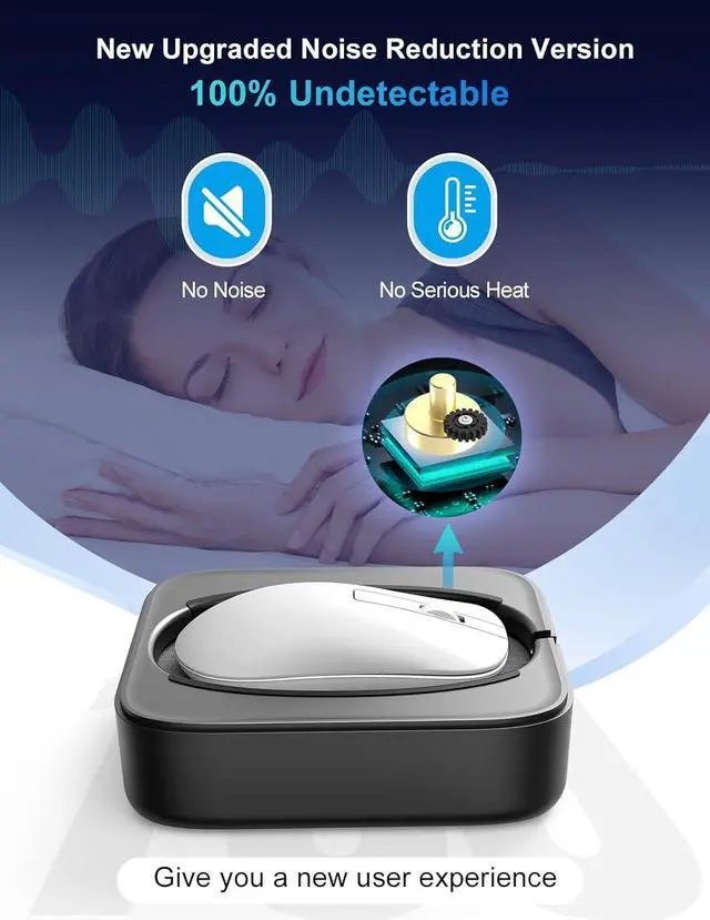 Alt view image 5 of 7 - Mechanical Mouse Jiggler,Undetectable Mouse Mover Jiggler Device with Interval Timer Adiustable,LED Display and Random Movement,Gift for Man Keeping PC/Laptop Active to lmprove Work Efficiency