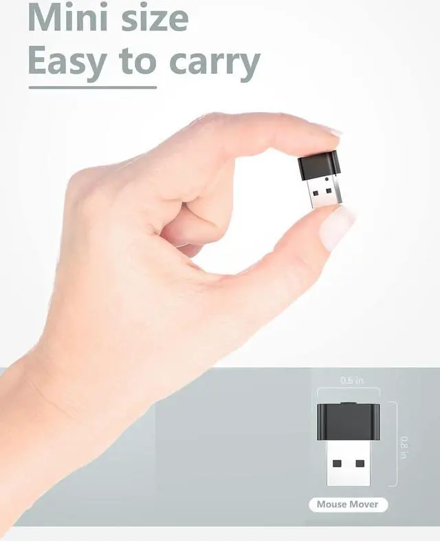 Alt view image 3 of 7 - USB Mouse Jiggler,Geyes Undetectable Mouse Mover Device Has Two Swing Modes Jiggle and Multi-Track,Keeps for Computer/Laptop Awake, Driver-Free, Plug-Play,with Switch (Metal Black)