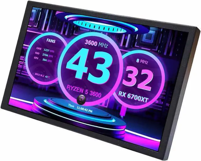 Main image of VSDISPLAY 8 Inch Small Mini LCD Monitor 1280x800 IPS Screen Display for PC Case DIY Building/Laptop/Computer with Mini HD-MI Video Input