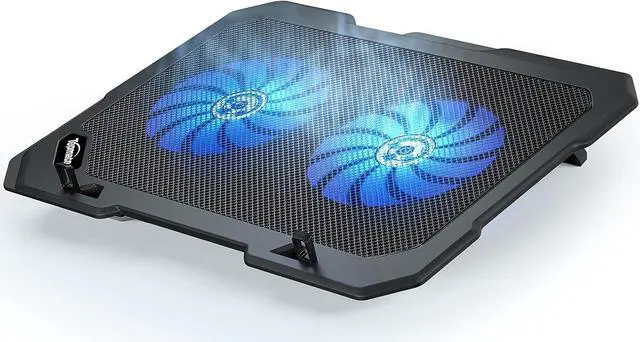 Main image of TopMate C302 Laptop Cooling Pad Ultra Slim Notebook Cooler, Laptop Fan Cooling Stand with 2 Quiet Big Fans Blue LED Light, Chill Mat with Built-in USB Cable Plug and Play, for 10-15.6 Inch Laptops