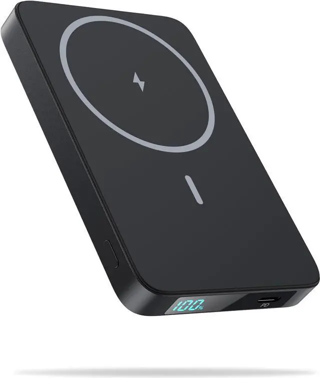 Main image of Magnetic Portable Charger Power Bank 5500mAh,Slim Wireless Portable Charger with LCD Display,PD Fast Charging USB-C Battery Pack Compatible with Magsafe, iPhone 15/15 Pro/15 Pro Max/14/13 /12 Series
