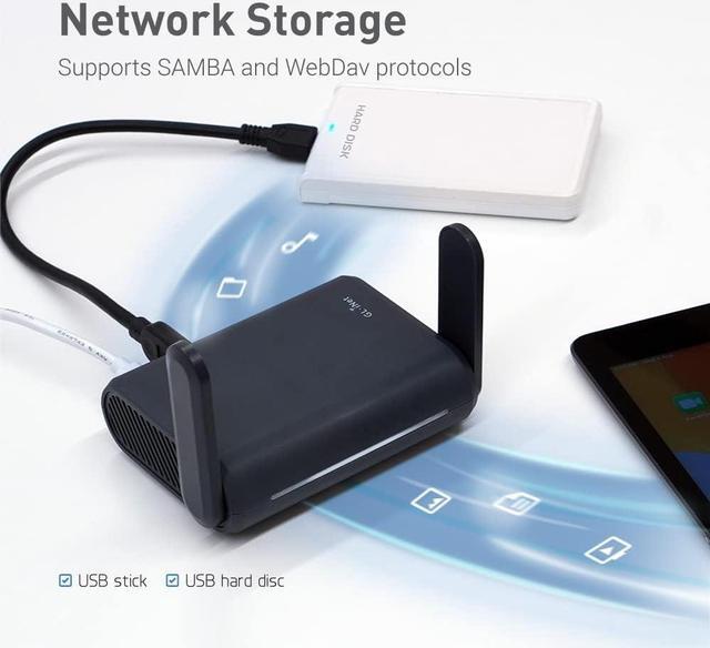 Alt view image 2 of 6 - GL.iNet GL-A1300 Pocket VPN Travel Router - Portable Wi-Fi Router for Travel, Easy to Set up, Connect to Public & Hotel Wi-Fi login Page