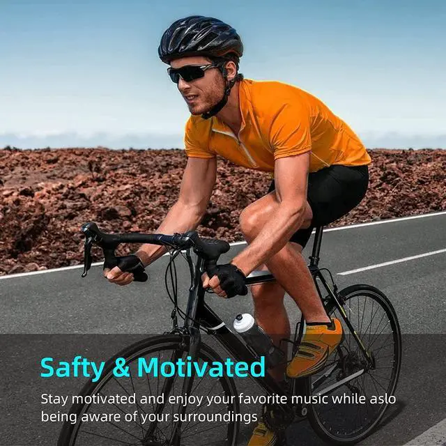 Alt view image 2 of 7 - Bone Conduction Headphones,Open Ear Headphones Wireless Bluetooth,Waterproof & Sweatproof Sport Headphones,Bone Conduction Earbuds with Mic,Headphones for Running Cycling Climbing Driving