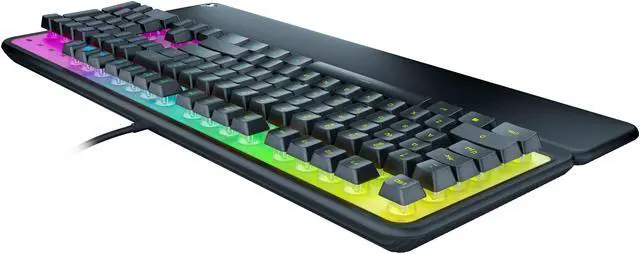 Alt view image 5 of 7 - ROCCAT Magma Silent Membrane Switch PC Gaming Keyboard with 5 Zone/10 LED AIMO RGB Top Plate and Detachable Palm Rest - Black