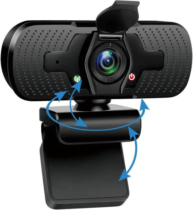 Main image of Webcam with Microphone/Privacy Cover, External 1080P Wide Angle Streaming HD Web Camera for Desktop Computer Laptop PC Monitor