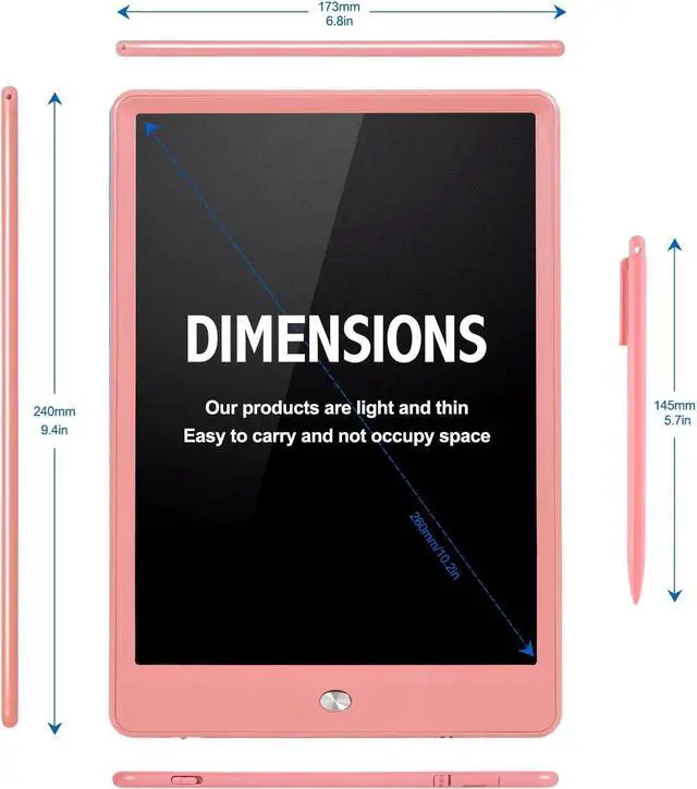 Alt view image 6 of 7 - EooCoo Drawing Board, 10 Inch LCD Writing Tablet, Electronic Drawing Tablet, Girl Birthday Gift, Kids Toys, Drawing Pad Girls Toys, Educational Toys for Ages 3-6, Kids Travel Essential