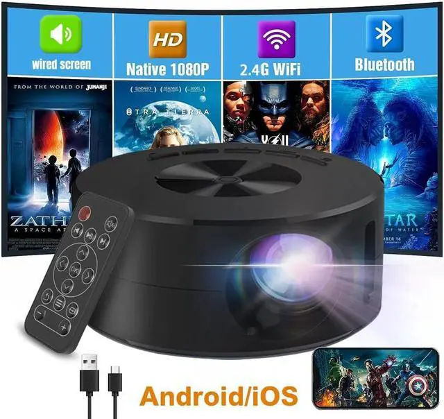 Main image of Portable Mini Projector 1080P LED Home Office Theater Cinema For Android iPhone