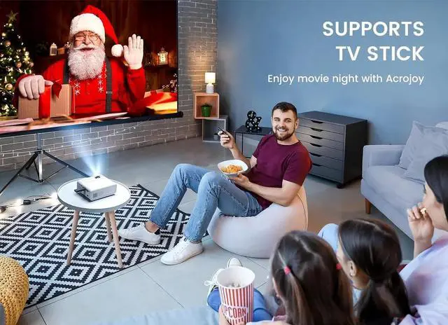 Alt view image 4 of 6 - 15000 Lumens Mini Video Projector 4K 1080P 5G WiFi LED Home Theater Cinema HDMI