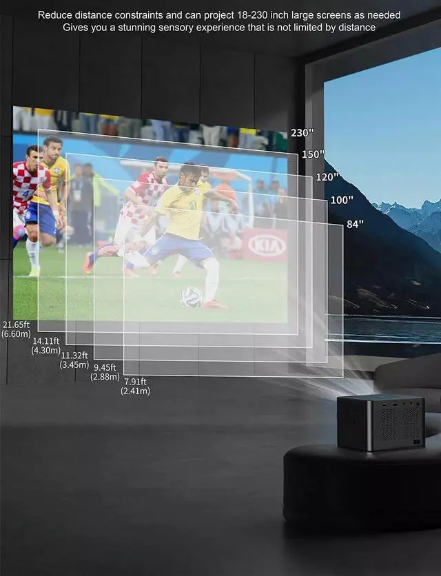Alt view image 5 of 7 - Proyector 5G WiFi Bluetooth HD Projector 4K LED Android Home Theater Cinema HDMI