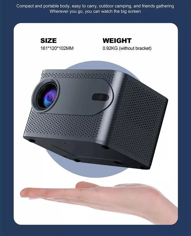 Alt view image 7 of 7 - Proyector 5G WiFi Bluetooth HD Projector 4K LED Android Home Theater Cinema HDMI