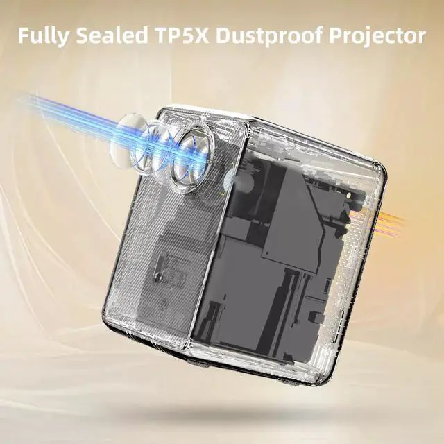 Alt view image 5 of 7 - 4K Projector 60000LMS 1080P 5G WiFi Bluetooth Video Home Theater Electric Focus