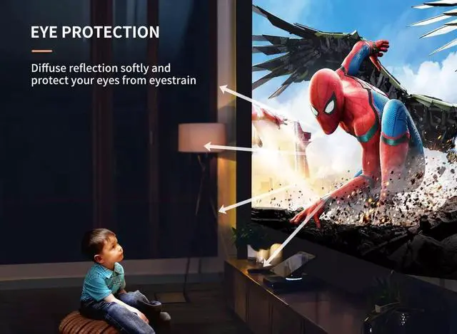 Alt view image 7 of 7 - 4K Projector 5G WiFi Bluetooth 32000LM 1080P HD Movie Home Theater+120" Screen