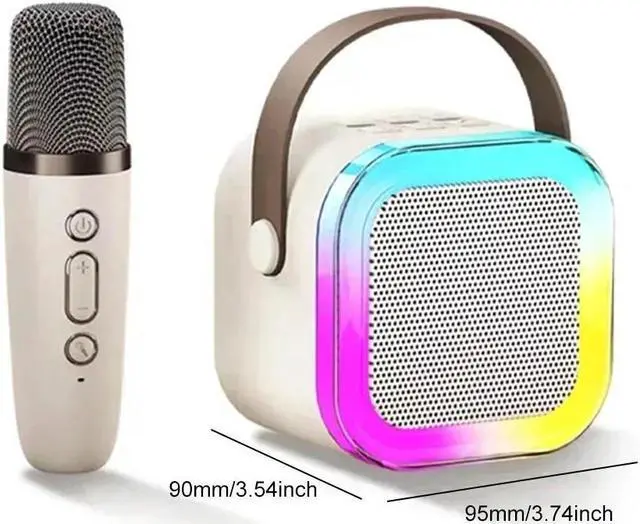 Main image of K12 Bluetooth Karaoke Machine Portable 5.3 PA Speaker System with 1-2 Wireless Microphones Home Family Singing Children's Gifts