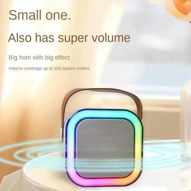 Alt view image 6 of 7 - K12 Bluetooth Karaoke Machine Portable 5.3 PA Speaker System with 1-2 Wireless Microphones Home Family Singing Children's Gifts