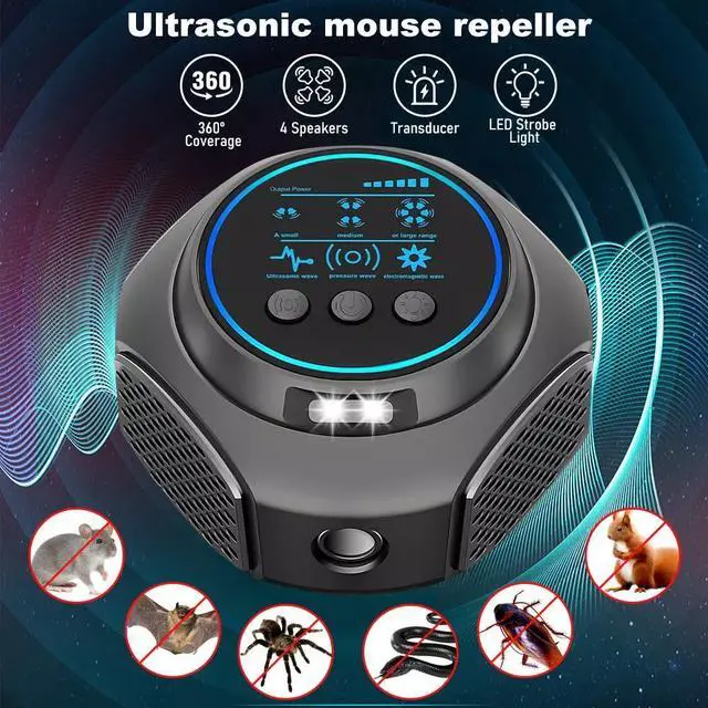 Alt view image 3 of 7 - Mice Repellent UPGRADED Ultrasonic Mouse Bat Rat Squirrel Rodent Repellent Attic