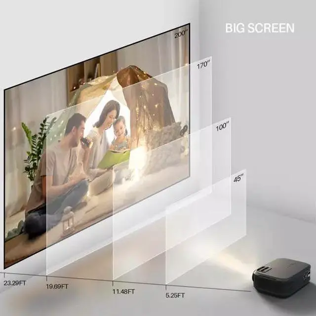 Alt view image 4 of 7 - VANKYO V620 4K Native 1080P FHD LED Video Projector Home Theater Cinema HDMI USB
