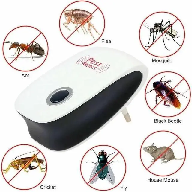 Alt view image 3 of 7 - 1 pack Pest Reject Pro Ultrasonic Repeller Home Bed Bug Mites Spider Defender Roaches