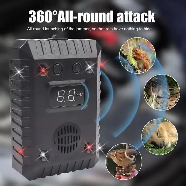 Alt view image 4 of 7 - Ultrasonic Mouse Repeller Rat Rodent for Car Wire Engine Pest Deterrent Control