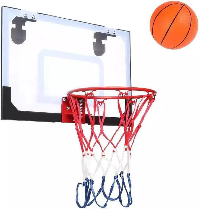 Alt view image 2 of 7 - Mini Basketball Hoop System Indoor Outdoor Home Office Over The Door Net Goal