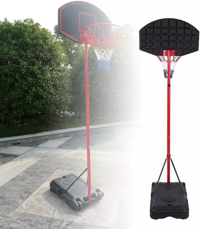 Alt view image 2 of 7 - 7.2Ft Basketball Hoop Adjustable Backboard Rim Portable Indoor Outdoor Fitness