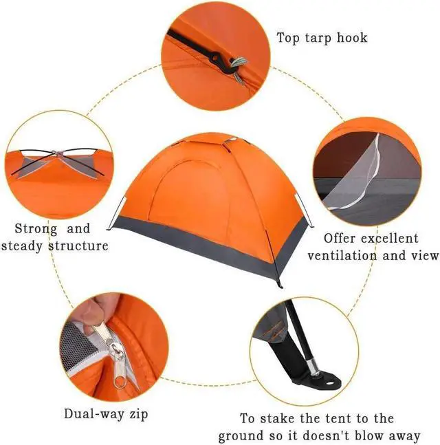Alt view image 4 of 7 - Waterproof Automatic Instant Pop Up Tent Outdoor Camping Hiking Supply US