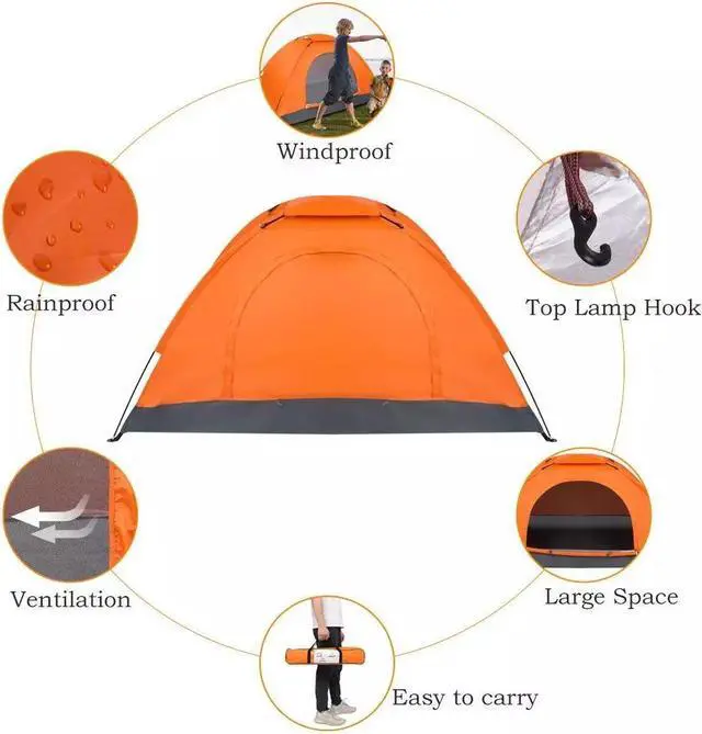 Alt view image 5 of 7 - Waterproof Automatic Instant Pop Up Tent Outdoor Camping Hiking Supply US
