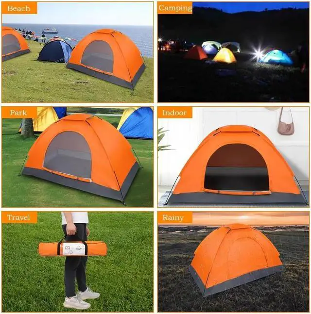 Alt view image 6 of 7 - Waterproof Automatic Instant Pop Up Tent Outdoor Camping Hiking Supply US