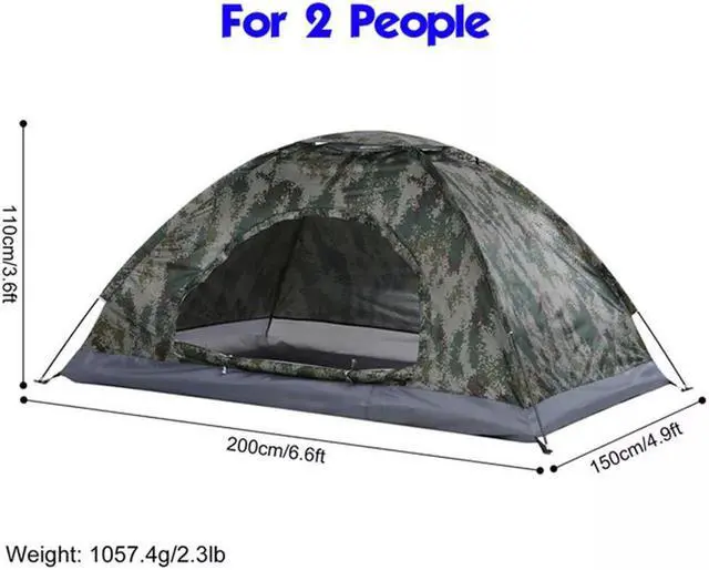 Alt view image 6 of 7 - 10'x30' Outdoor Camping Dome Tent Lightweight Waterproof Tent For 2-3 Person