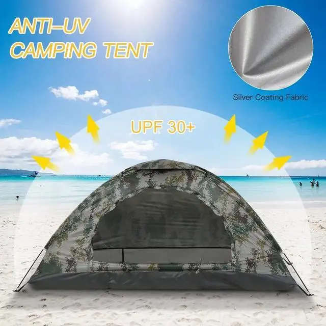 Alt view image 5 of 7 - 10'x30' Outdoor Camping Dome Tent Lightweight Waterproof Tent For 2-3 Person
