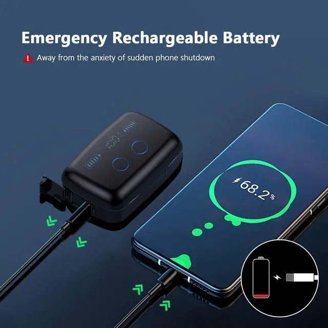 Alt view image 3 of 5 - Wireless Earbuds, Bluetooth 5.3 Headphones 88Hrs Play Time with 1800mAh Charging Case in-Ear Stereo Earphones,Cell Phones Charging Function, IPX7 Waterproof Earphone for Phone Sports