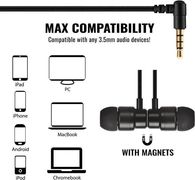 Alt view image 2 of 5 - ULIX Rider Wired Earbuds in-Ear Headphones, Earphones with Microphone, 5 Years Warranty, Ecouteur avec Fil, Anti-Tangle Reinforced Cable, 48  Driver, Bass Ear Buds Phones for iPhone, iPad, Samsung