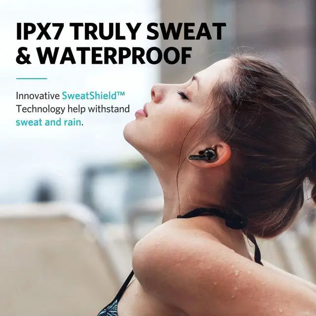 Alt view image 5 of 7 - EarFun® Air Wireless Earbuds, [Upgraded Version] [What Hi-Fi Awards] Bluetooth Earbuds with 4 Mics, Sweatshield IPX7 Waterproof, Game Mode, Wireless Charging, Deep Bass, 35H Playtime, IPX7 Waterproof