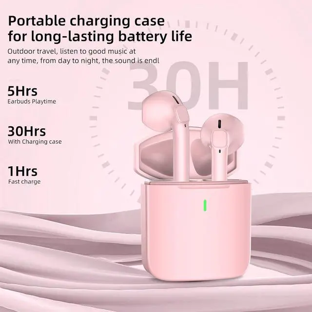 Alt view image 6 of 7 - Wireless Earbuds, Bluetooth 5.3 Earbuds, 13mm Driver Wireless Headphones with Hi-Fi Stereo Audio, Bluetooth Headphones with 4 Mic Noise Reduction, IPX7 Waterproof, 30Hrs, Low Latency for iOS/Android