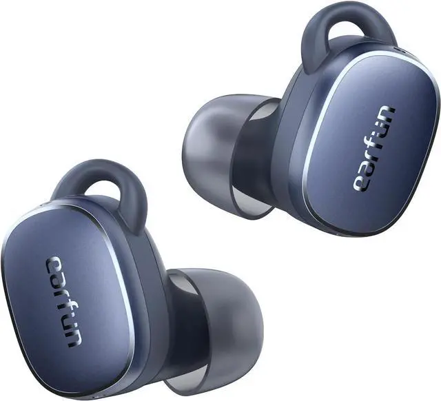 Main image of EarFun Free Pro 3 Noise Canceling Wireless Earbuds, Snapdragon Sound with Qualcomm aptX Adaptive, 6 Mics ENC, Bluetooth 5.3 Earbuds, Multipoint Connection, Customizable EQ App, 33Hrs, Navy Blue