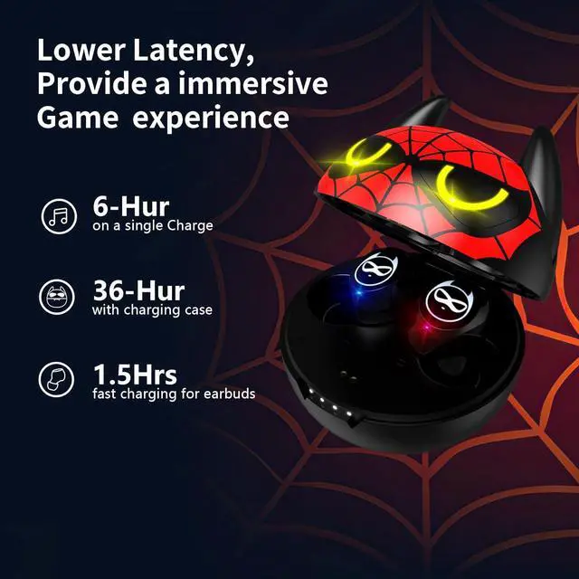 Alt view image 4 of 7 - Wireless Earbuds for Kids and Adults Bluetooth 5.0 Headphones with Microphone and Noise Reduction  36H Playtime IPX5 Waterproof Touch Control, HiFi Stereo Earphone for boy or Girl as a Gift